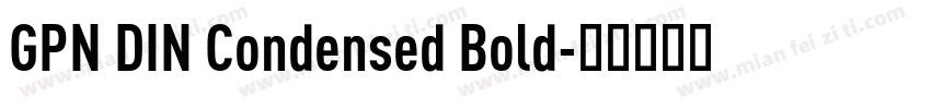 GPN DIN Condensed Bold字体转换